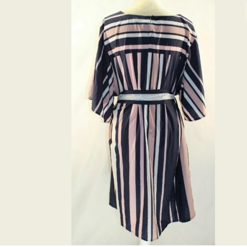 Suzanne Betro Navy&Pale Pink Stripe Tie-Waist - Picture 4 of 4